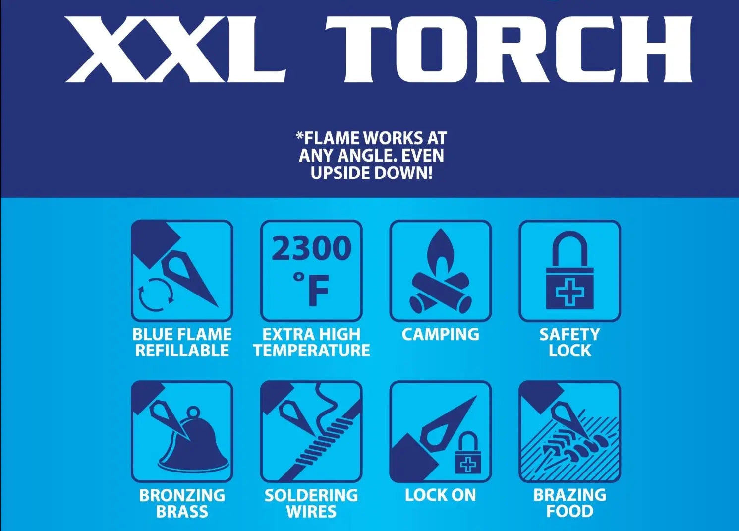 XXL Torch Lighter - 13 Pieces Per Retail Ready Display 40323 TORCH BLUE