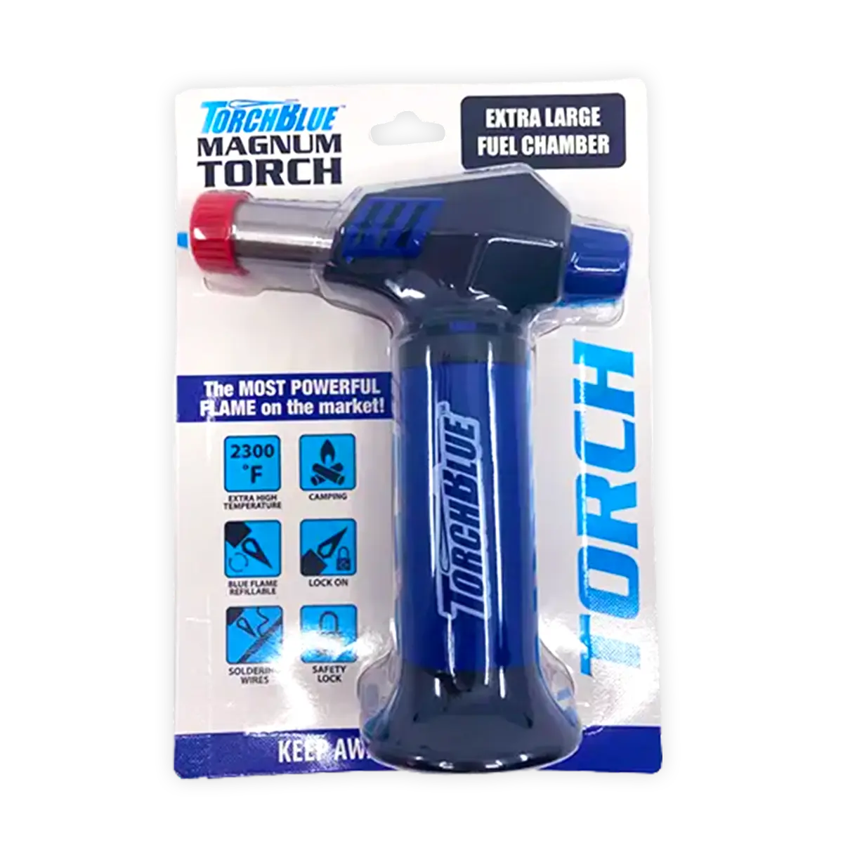 Magnum XXL Torch Lighter in Blister Pack - 6 Pieces Per Pack 40351 TORCH BLUE