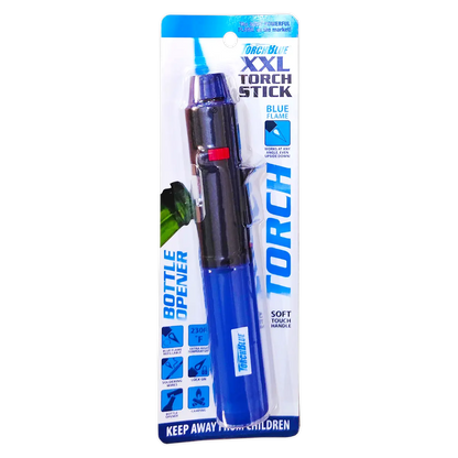 Torch Stick Lighter with Bottle Opener in Blister Pack - 6 Pieces Per Pack 40965 TORCH BLUE
