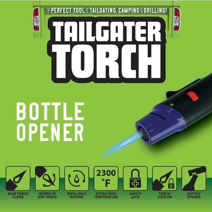 Tailgater Torch Stick Lighter with Bottle Opener - 8 Pieces Per Retail Ready Display 41378 TORCH BLUE
