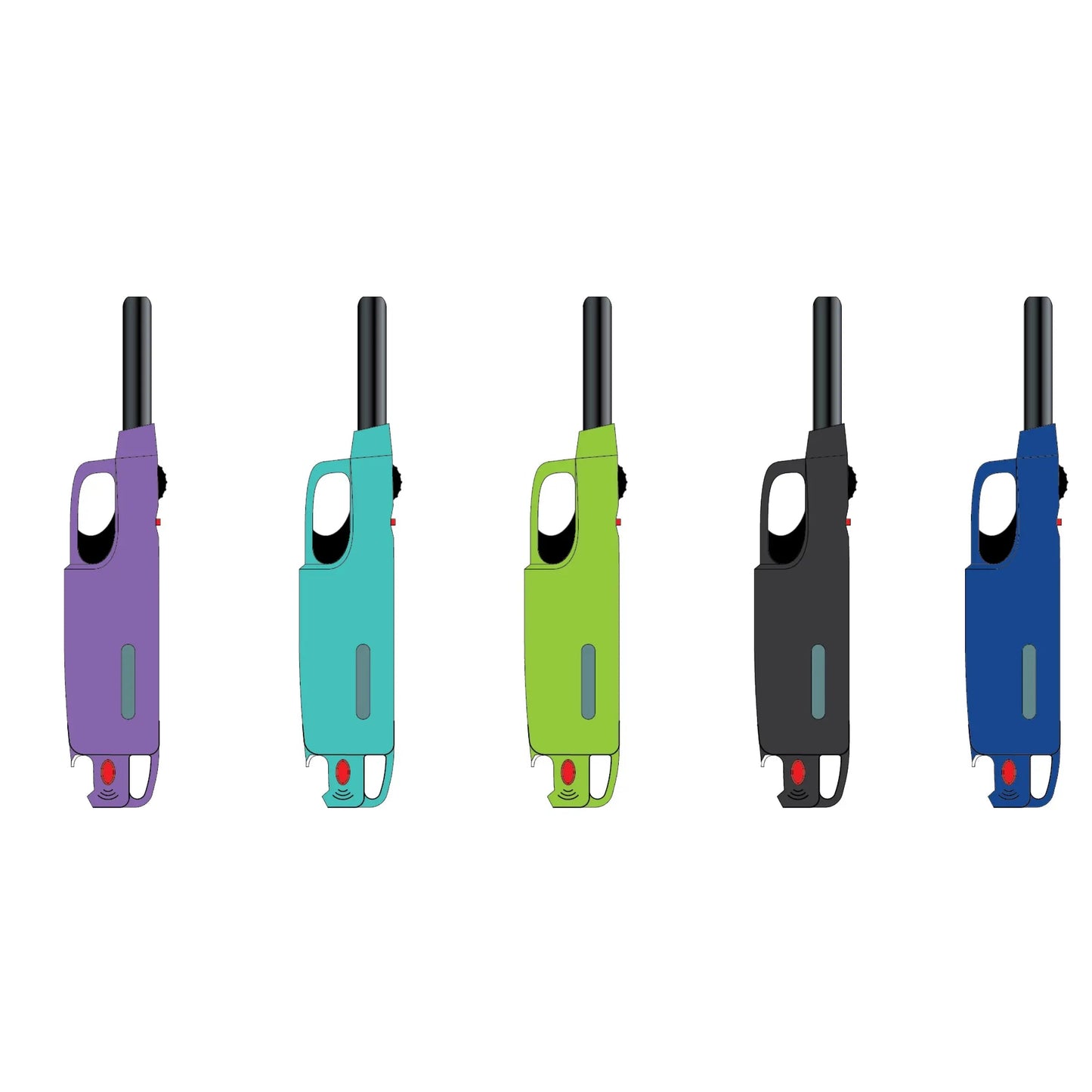 Mini Utility Stick Lighter with LED Light - 10 Pieces Per Pack 41391 TORCH BLUE