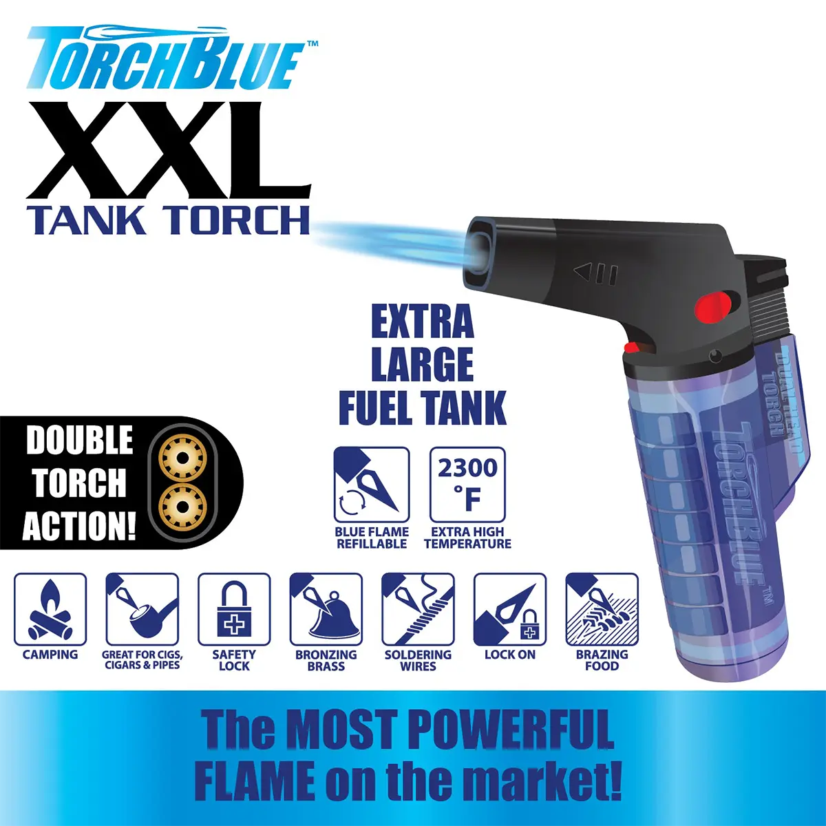 Flame Multi-Tool Lighter - 6 Pieces Per Retail Ready Display 41518 TORCH BLUE