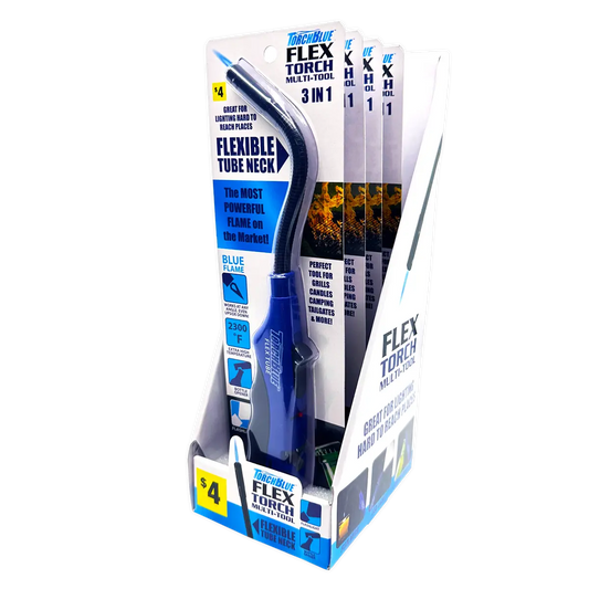 Flex Torch Multi-Tool Stick Lighter - 4 Pieces Per Retail Ready Display 41519 TORCH BLUE