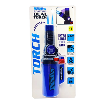 Pivoting Dual Torch Lighter - 4 Pieces Per Retail Ready Display 41520 TORCH BLUE