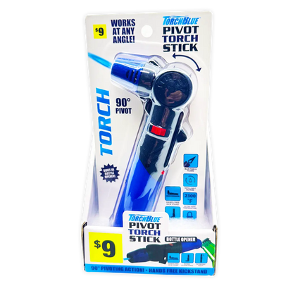 Pivot Torch Stick Lighter - 4 Pieces Per Retail Ready Display 41522 TORCH BLUE