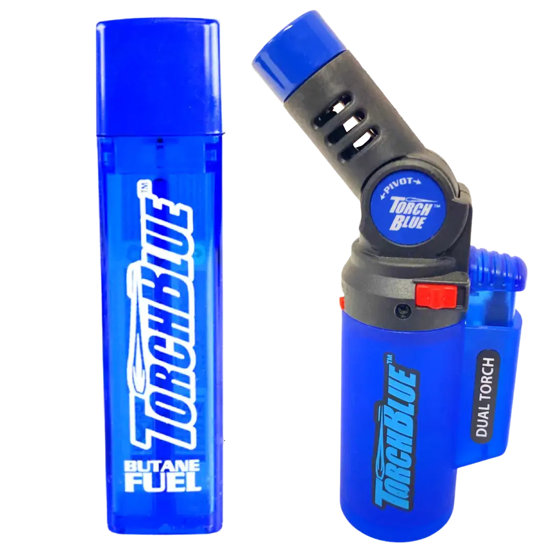 Butane Torch Lighters Assortment Floor Display - 30 Pieces Per Retail Ready Display 88673 TORCH BLUE