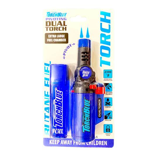 Butane Torch Lighters Assortment Floor Display - 30 Pieces Per Retail Ready Display 88673 TORCH BLUE