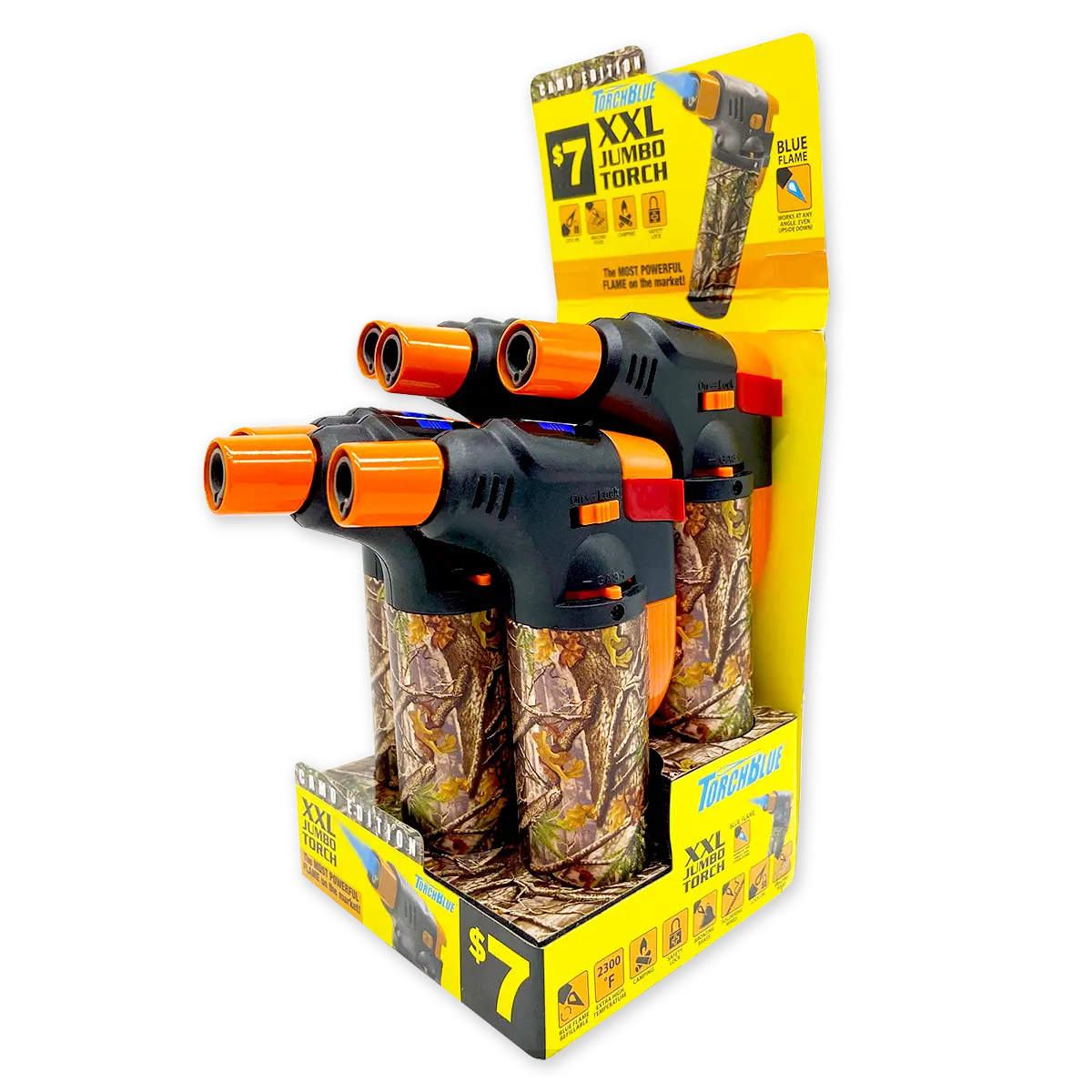 Camo Torch Lighter XXL Camo- 6 Pieces Per Retail Ready Display 41585 TORCH BLUE