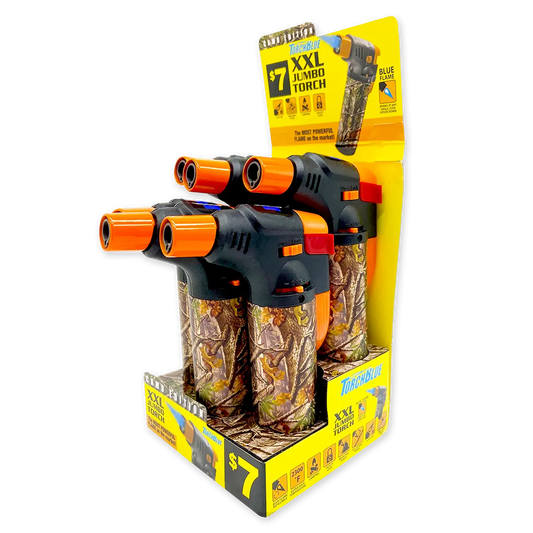 Camo Torch Lighter XXL Camo- 6 Pieces Per Retail Ready Display 41585 TORCH BLUE