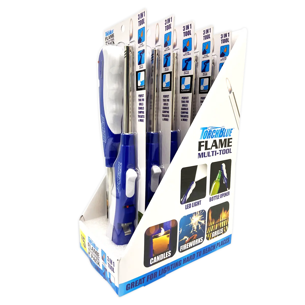 Grilling Center Assortment Floor Display - 81 Pieces Per Retail Ready Display 88524 TORCH BLUE