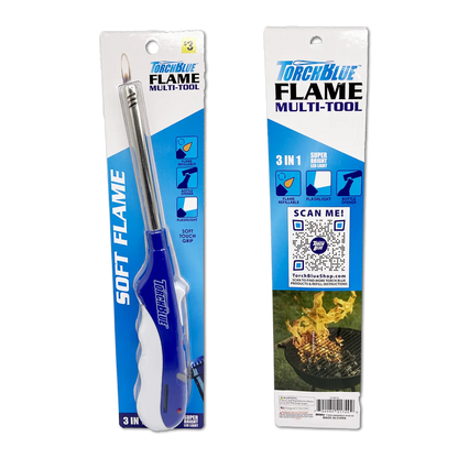 Utility Soft Flame Multi-Tool Lighter - 9 Pieces Per Retail Ready Display 41749 TORCH BLUE