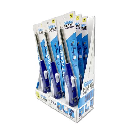 Utility Soft Flame Multi-Tool Lighter - 9 Pieces Per Retail Ready Display 41749 TORCH BLUE