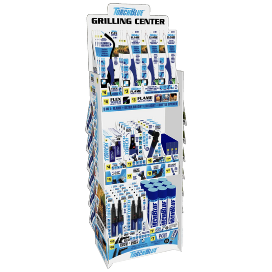Grilling Center Assortment Floor Display - 80 Pieces Per Retail Ready Display 88401 TORCH BLUE