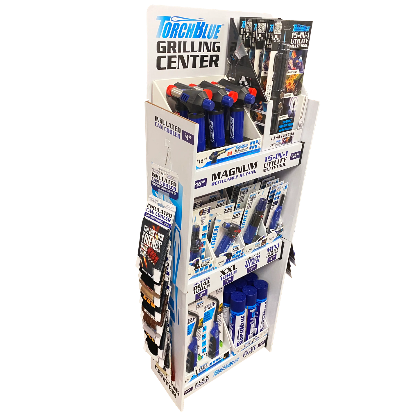 Grilling Center Assortment Floor Display - 71 Pieces Per Retail Ready Display 88403 TORCH BLUE