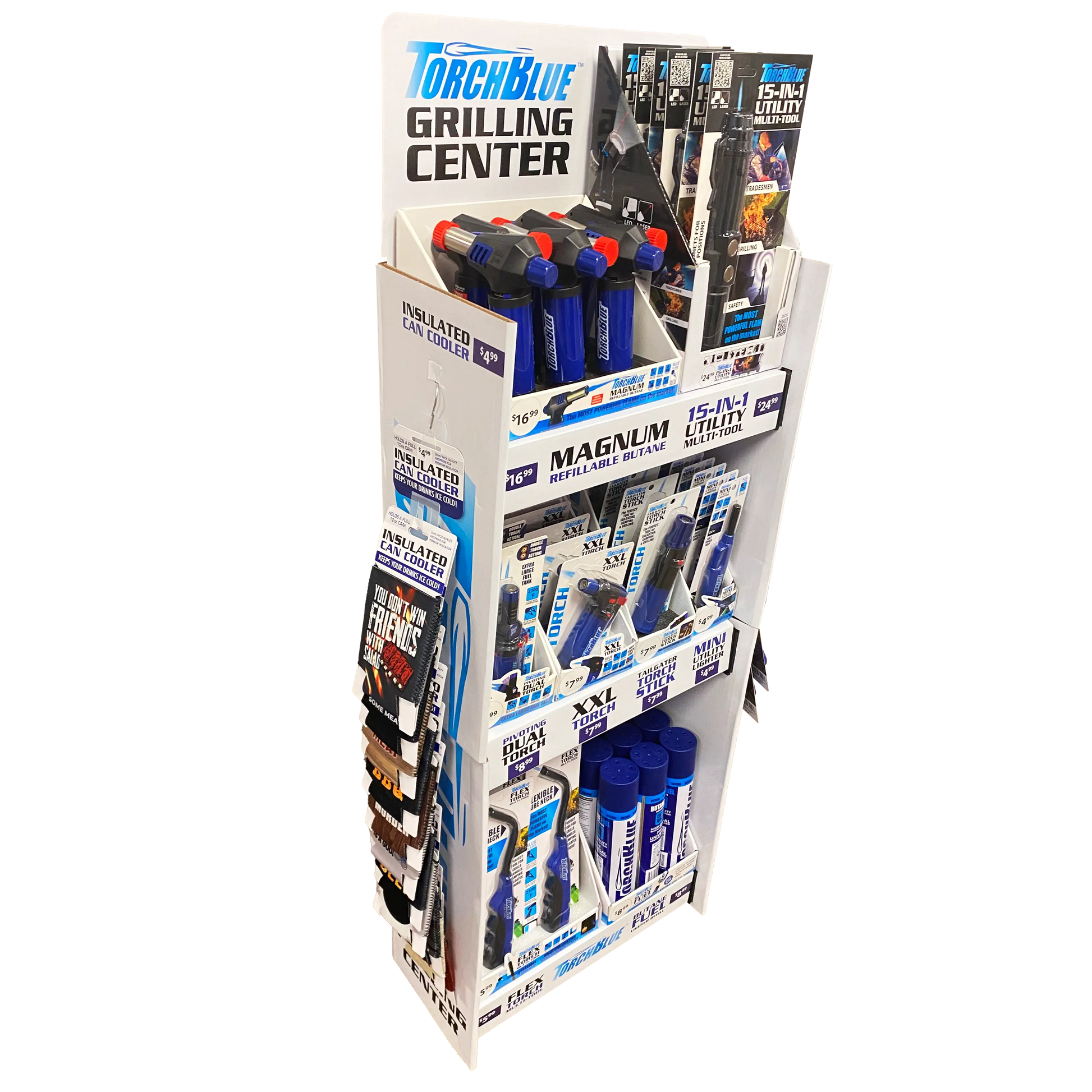 Grilling Center Assortment Floor Display - 71 Pieces Per Retail Ready Display 88403 TORCH BLUE