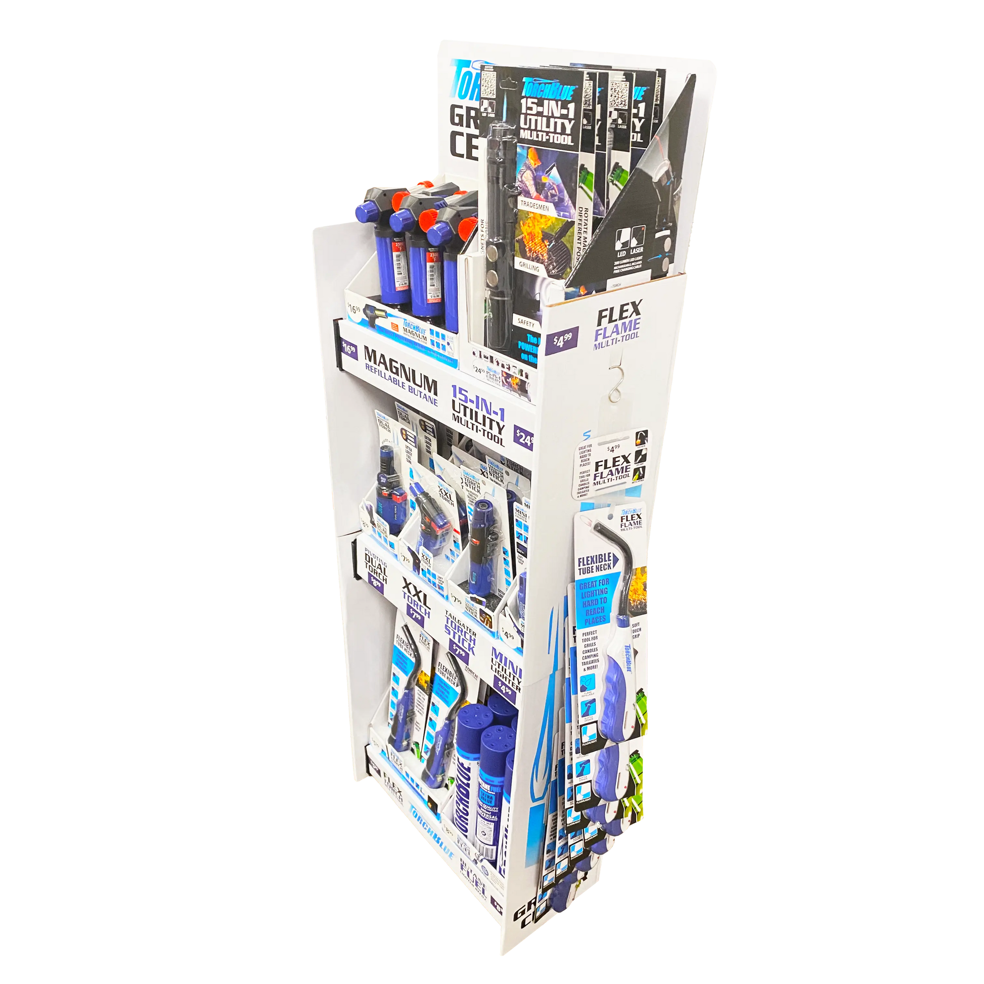Grilling Center Assortment Floor Display - 71 Pieces Per Retail Ready Display 88403 TORCH BLUE
