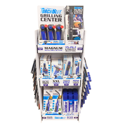 Grilling Center Assortment Floor Display - 71 Pieces Per Retail Ready Display 88403 TORCH BLUE