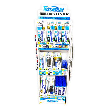 Grilling Center Assortment Floor Display - 81 Pieces Per Retail Ready Display 88524 TORCH BLUE