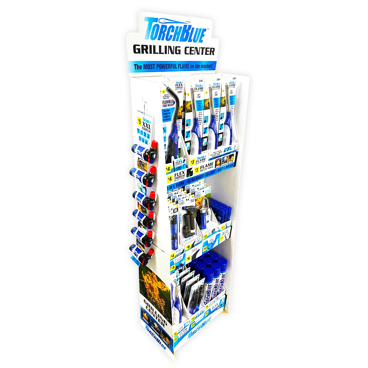 Grilling Center Assortment Floor Display - 81 Pieces Per Retail Ready Display 88524 TORCH BLUE