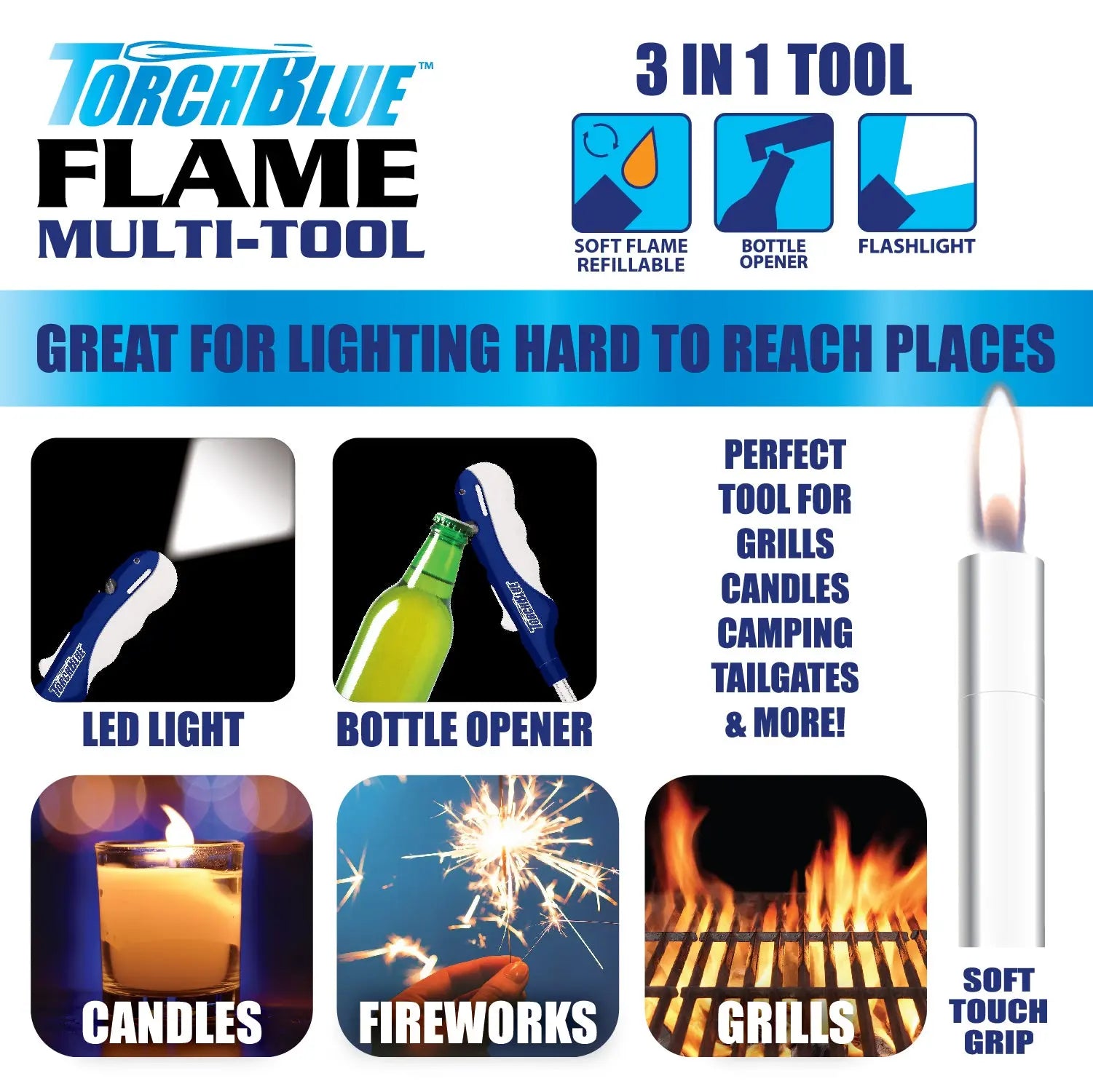 Grilling Center Assortment Floor Display - 81 Pieces Per Retail Ready Display 88524 TORCH BLUE