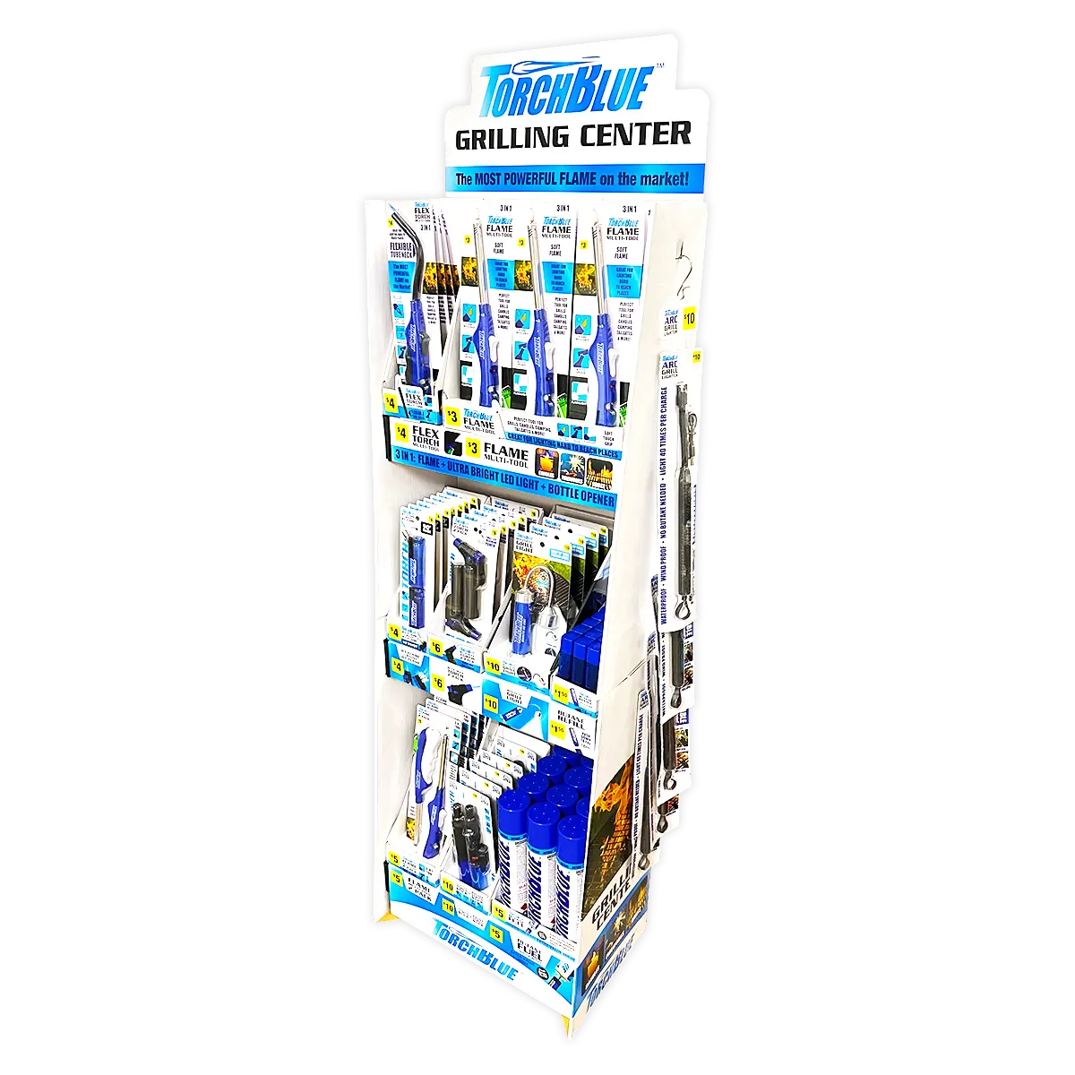 Grilling Center Assortment Floor Display - 81 Pieces Per Retail Ready Display 88524 TORCH BLUE