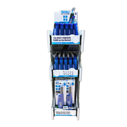 Torch Tower 2 - 3 Tier Countertop Assortment - 62 Pieces Per Retail Ready Display 88675 TORCH BLUE