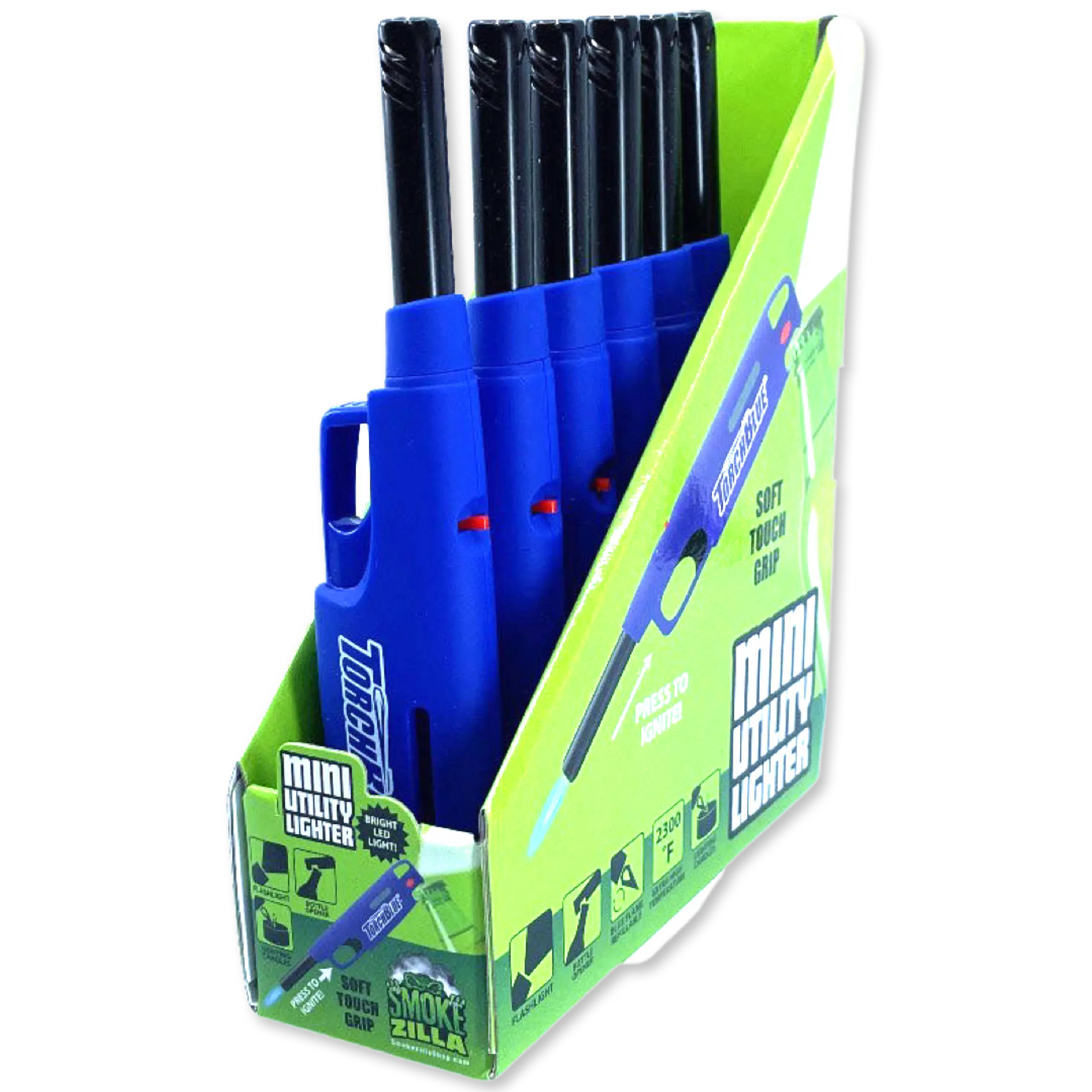 Mini Utility Torch Stick Lighter - 6 Pieces Per Retail Ready Display 40305 TORCH BLUE