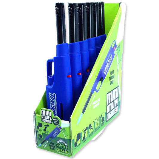Mini Utility Torch Stick Lighter - 6 Pieces Per Retail Ready Display 40305 TORCH BLUE